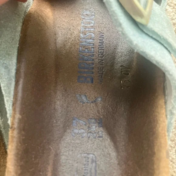 Birkenstock Blue Double Strap Sandal Flats Size 6.5 - Picture 4 of 6